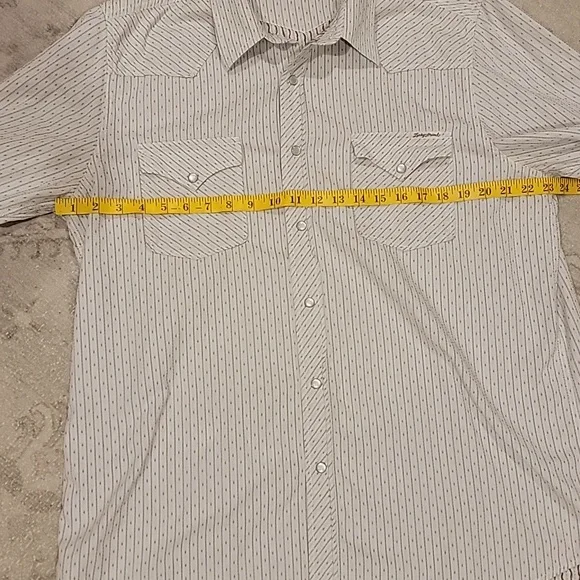 Lucky Brand Men's Western Snap Front White Patterned Button Down Shirt~Size XL - Picture 5 of 11